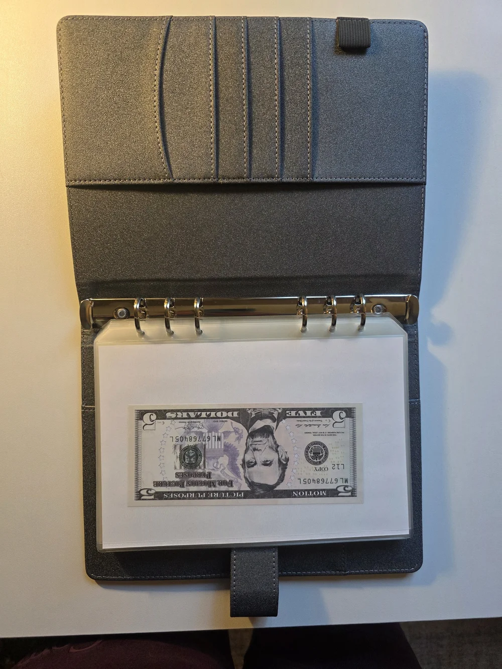 A5 Glitter Black Budget Planner Binder With 11 Sleeves